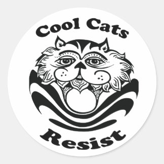 Cats クール Resist – ステッカー