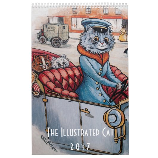 Cats 図解入りの、写真付きの Calendar - Louis Wain カレンダー (カバー)