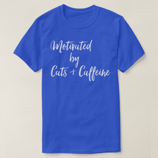 Cats 意欲を起こ & Coffee Tシャツ (デザイン正面)