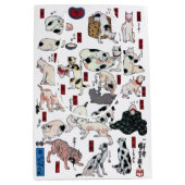 Cats (日本の背景色の変更) ミディアムペーパーバッグ (正面)