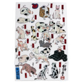 Cats (日本の背景色の変更) ミディアムペーパーバッグ (裏面)