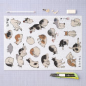 Cats (日本の背景色の変更) 薄葉紙 (クラフト)