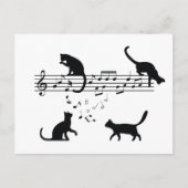 Cats 遊 Music Notes ポストカード (正面)