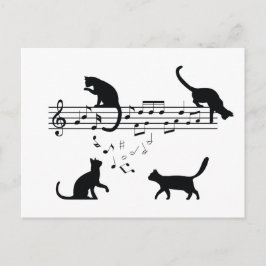 Cats 遊 Music Notes ポストカード