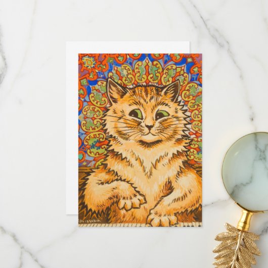 Cat's 遊 Piano by Louis Wai サンキューカード (正面/裏面インサイチュ)