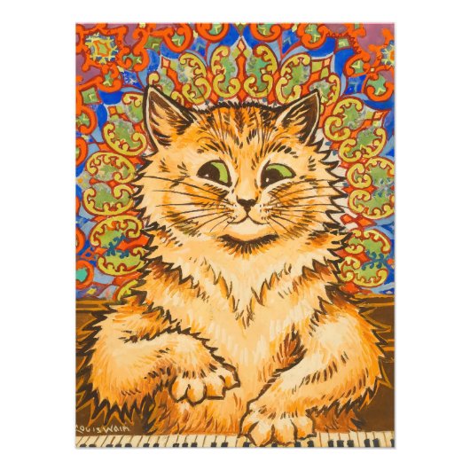 Cat's 遊 Piano by Louis Wai フォトプリント (正面)