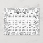 Cats 2026 Calendar Personalized Message or Name ポストカード (正面)