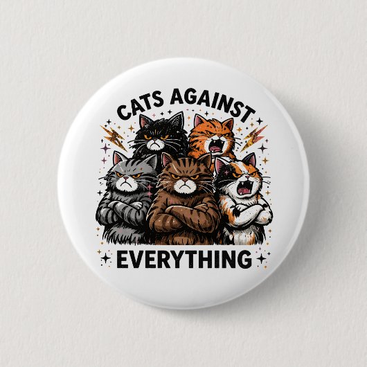 Cats Against 缶バッジ (正面)