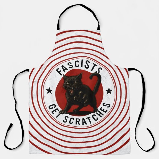 Cats Against Fascists エプロン (正面)