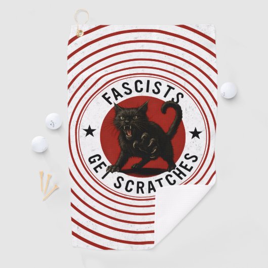 Cats Against Fascists ゴルフタオル (インサイチュ)