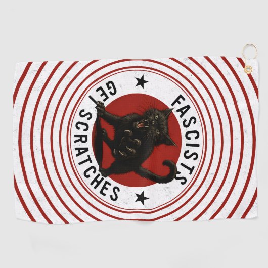 Cats Against Fascists ゴルフタオル (横)