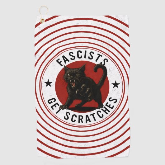 Cats Against Fascists ゴルフタオル (正面)