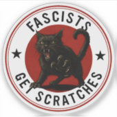 Cats Against Fascists シール (正面)