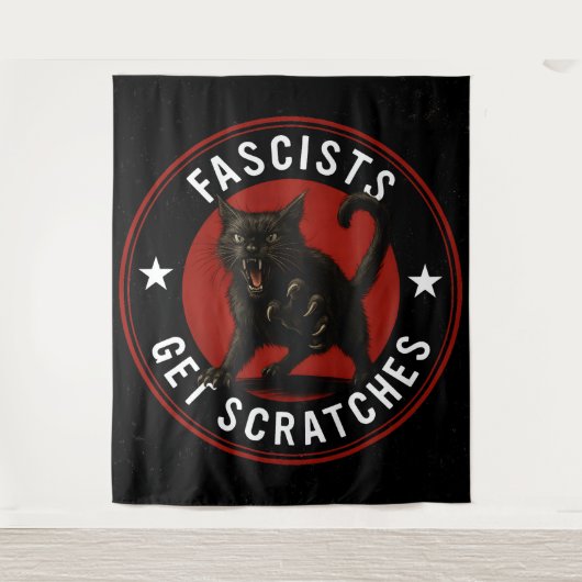 Cats Against Fascists タペストリー (正面)