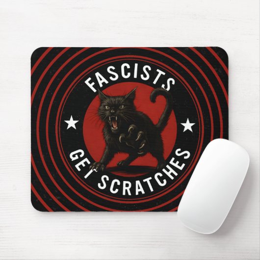 Cats Against Fascists マウスパッド (マウス)