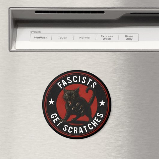 Cats Against Fascists マグネット (インサイチュ (食洗機))