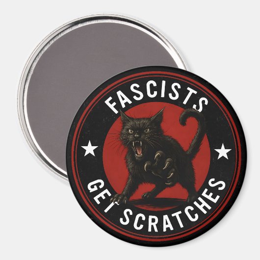 Cats Against Fascists マグネット (正面/裏面)