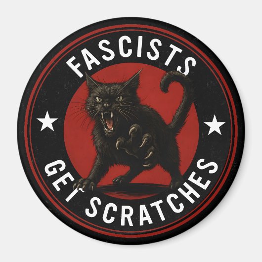 Cats Against Fascists マグネット (正面)