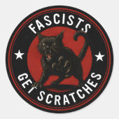 Cats Against Fascists ラウンドシール (正面)
