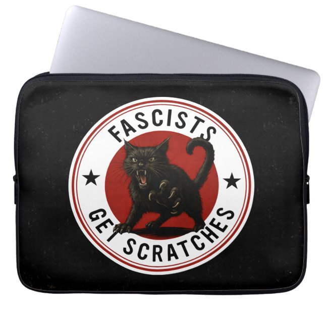 Cats Against Fascists ラップトップスリーブ (正面)