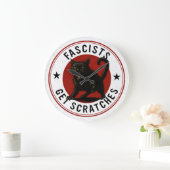 Cats Against Fascists ラージ壁時計 (ホーム)