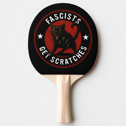 Cats Against Fascists 卓球ラケット (正面)