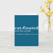 Cats &amp; Coffee Lover Funny Caffeine Quote Coffe カード (黄色い花)