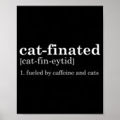 Cats &amp; Coffee Lover Funny Caffeine Quote Coffe ポスター (正面)