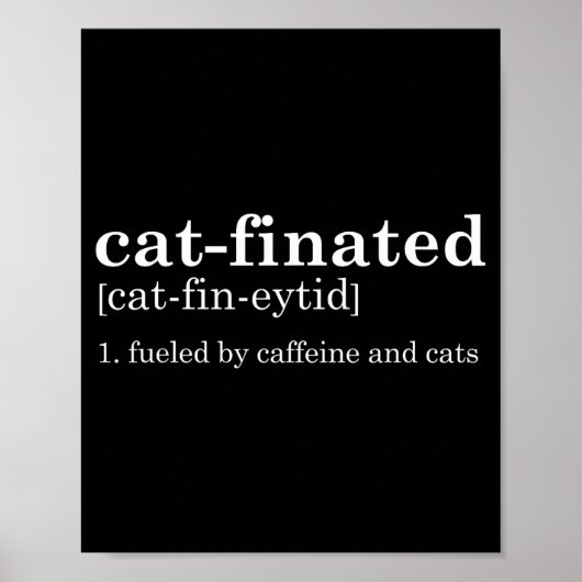 Cats & Coffee Lover Funny Caffeine Quote Coffe ポスター (正面)