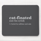 Cats &amp; Coffee Lover Funny Caffeine Quote Coffe マウスパッド (正面)