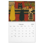Cats and Coffee Calendar カレンダー (2月 2026)