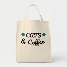 Cats and Coffee – Funny Cat and Coffee Lover Quote トートバッグ