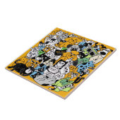 Cats and dogs doodle drawings タイル (側面)