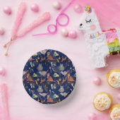 Cats And Dogs Pattern Design On Blue  ペーパーボウル (パーティー)