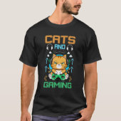 Cats And Gaming Color Cute Kitten Tシャツ (正面)