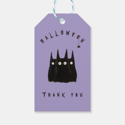 Cats and Halloween, personalized ギフトタグ (裏面)