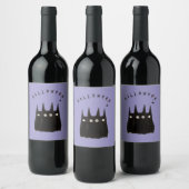 Cats and Halloween, personalized ワインラベル (ボトル)