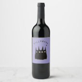 Cats and Halloween, personalized ワインラベル (正面)