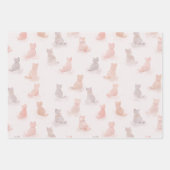 Cats and Hearts Wrapping Paper Set ラッピングペーパーシート (正面)