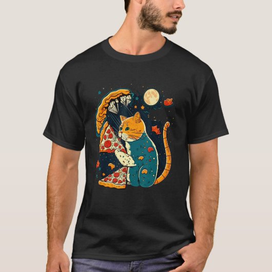 Cats And Pizza Funny Design Cat Lovers Pizza Lover Tシャツ (正面)