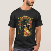 Cats And Pizza Funny Design Cat Lovers Pizza Lover Tシャツ (正面)