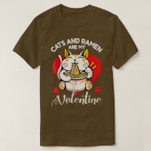 Cats and Ramen  Tシャツ (デザイン正面)
