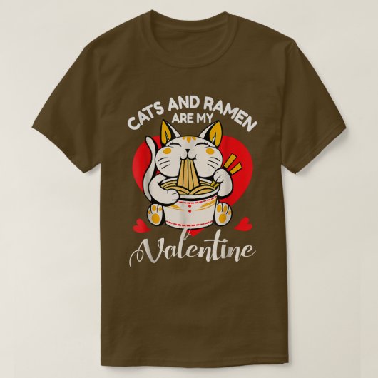 Cats and Ramen  Tシャツ (デザイン正面)