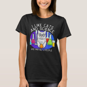 Cats And Science Shirt、猫好きTシャツ、Cat T-Sh Tシャツ