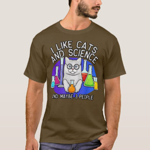 Cats And Science Shirt、猫好きTシャツ、Cat Tee、 Tシャツ
