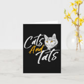 Cats And Tats - Tattoo Pets Kitten Owner Animal Ki カード (黄色い花)