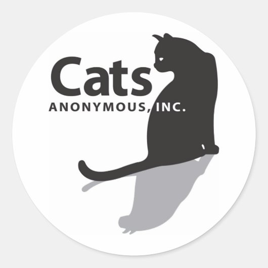 Cats Anonymousロゴ商品 ラウンドシール (正面)
