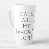 Cats are my favorite people カフェラテマグ (左アングル)