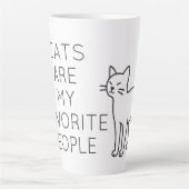 Cats are my favorite people カフェラテマグ (正面)