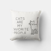 Cats are my favorite people クッション (正面)